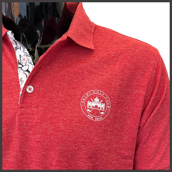 Delhi Golf Club @ Red Melange Drifit Tshirt for Men