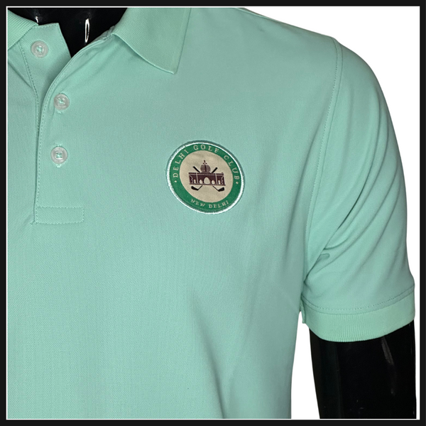 Delhi Golf Club © Ice Green Drifit Tshirt Label Logo for Men