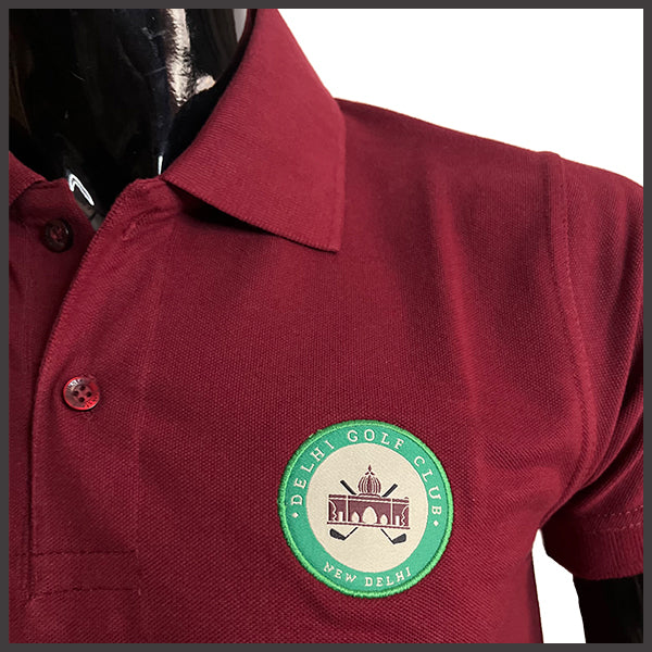 Delhi Golf Club @Maroon cotton t shirt with label