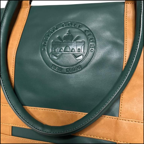The Delhi Golf Club @Duffle bag-PU leather Olive and Tan