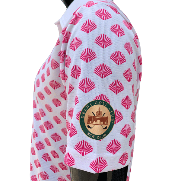 Delhi Golf Club @ Peacock motives pink Drifit Tshirt for Men