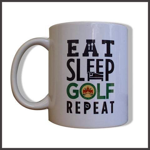 Delhi Golf Club @ Ceramic Mugs- Eat Sleep Golf Repeat