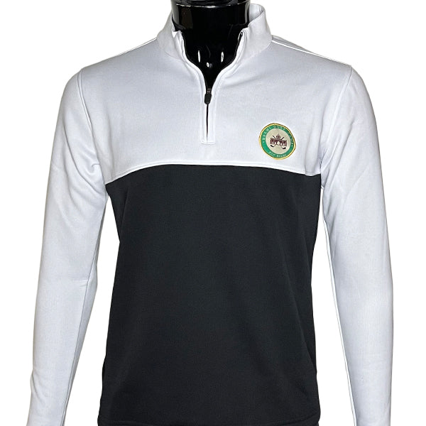Delhi Golf Club @ Fleece Jumper Black and White (Half and Half)-Men
